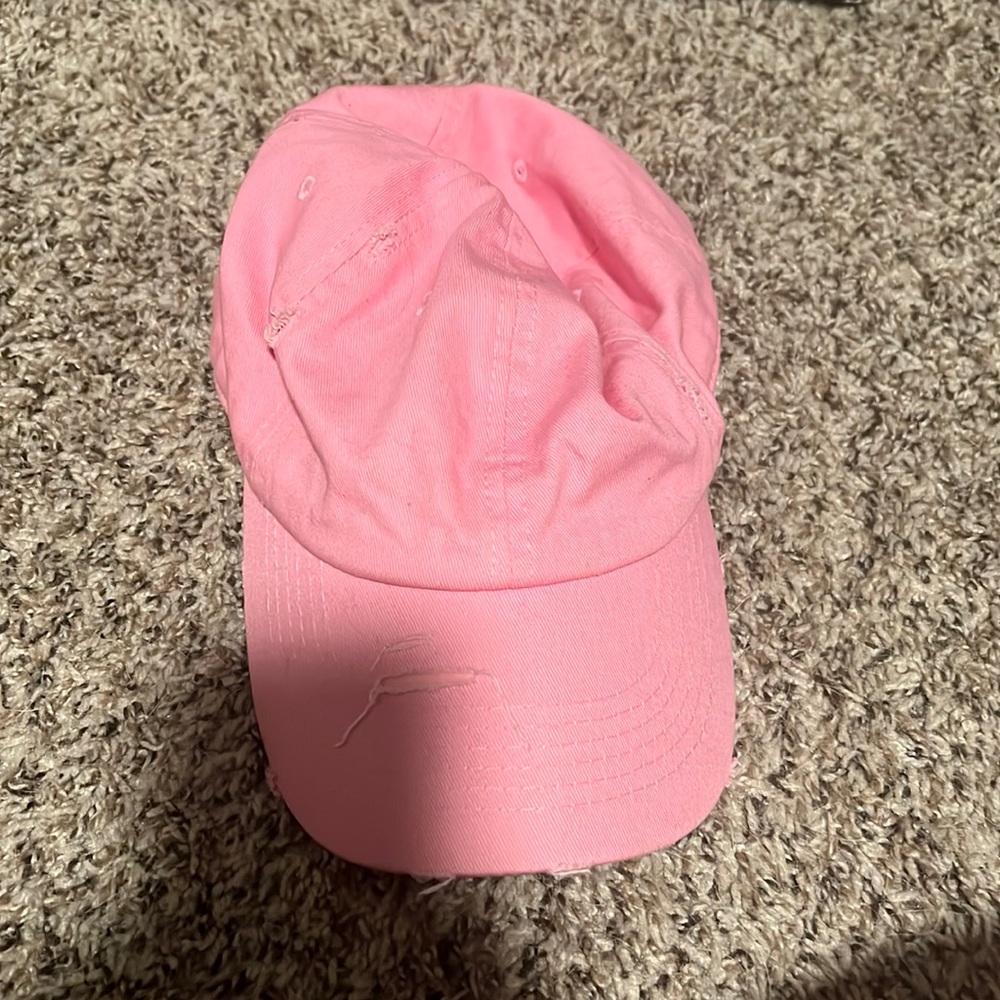 OS pink baseball hat